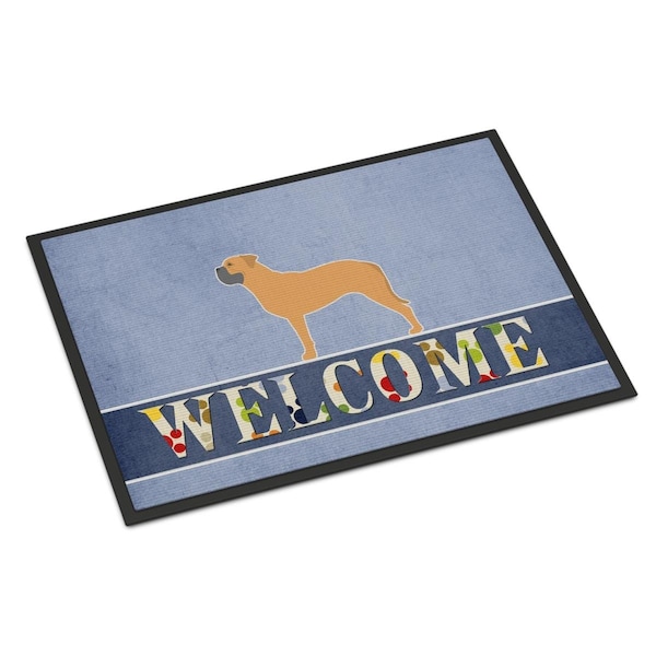 Carolines Treasures 18 x 27 in. Bullmastiff Welcome Indoor or Outdoor Mat BB5575MAT - main